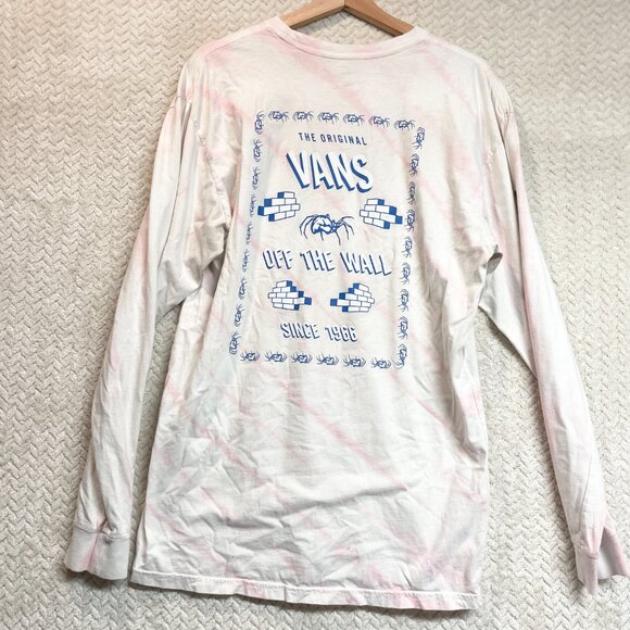 Vans Widow Maker Cool Pink Tie Dye L/S Mens t-shirt Size Large | Skater Grunge - Picture 3 of 9